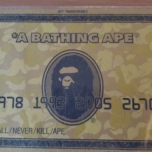A Bathing Ape Bape limited gold novelty mouse pad